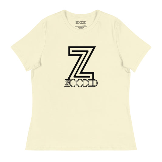 Women’s relax Brand Specific, Lady Specific T-shirt in Citron Yellow with the Z Zooded logo